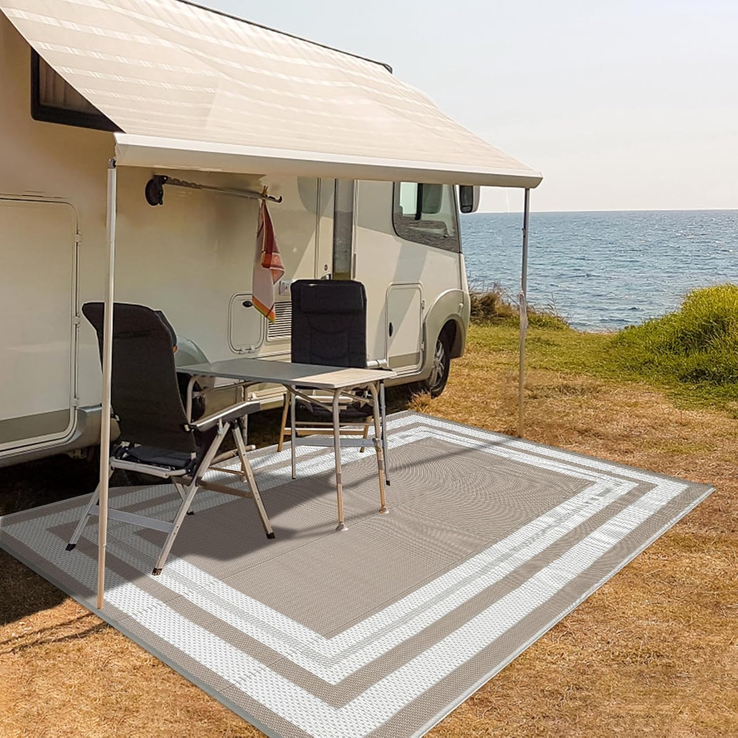 Outdoor Camping Rugs 9X12 - Alfombra para exteriores de 9x12 pies