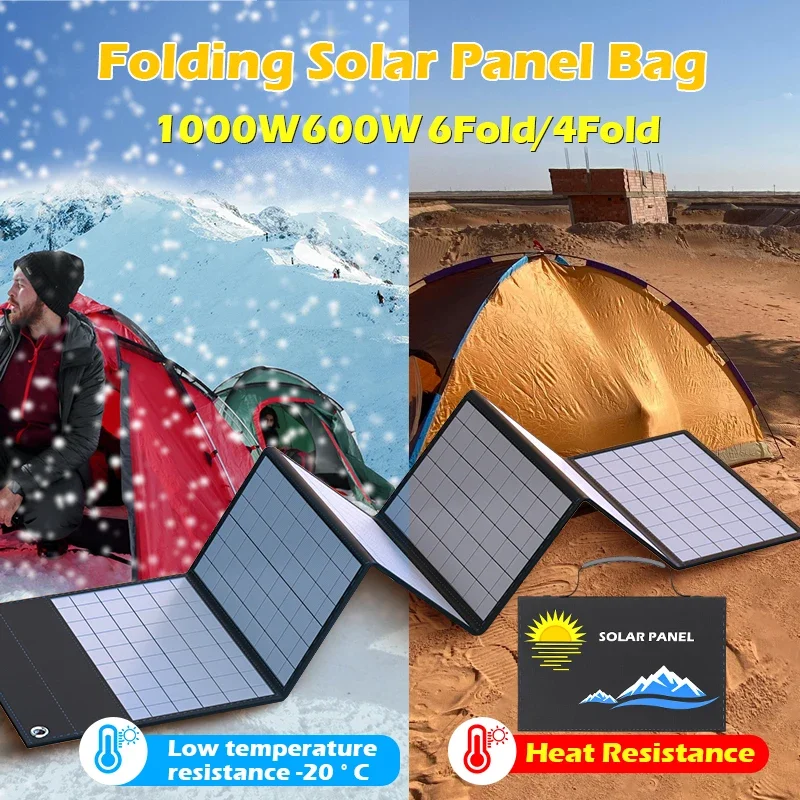 Zd Outdoor Camping - Bolsa de Carga Solar de 1000W
