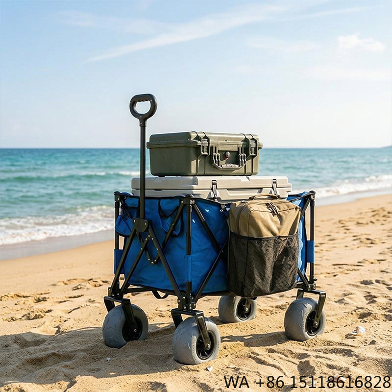 Camp Table Folding - Carrito de Playa Plegable de Metal
