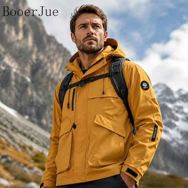 Outdoor Camping Jacket - Chaqueta de Senderismo Impermeable para Hombre,