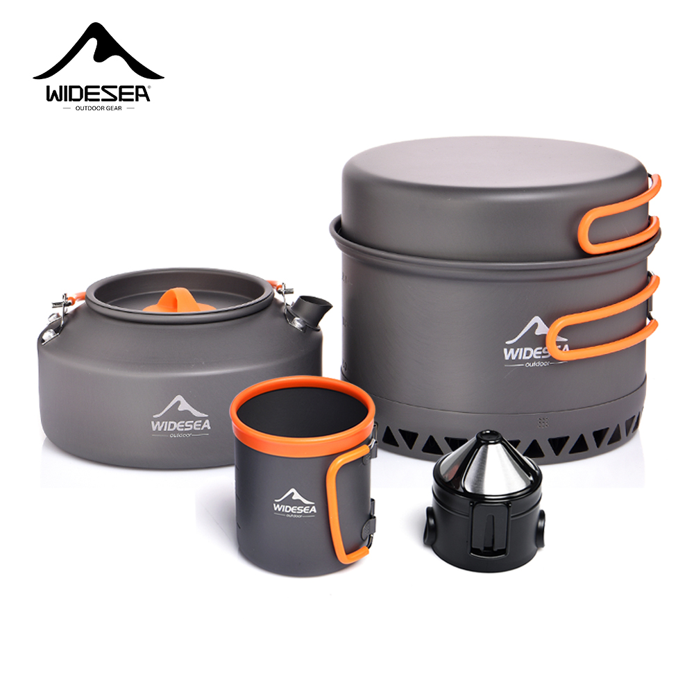 Outdoor Camping Kettle - Vajilla para acampar, juego de utensilios