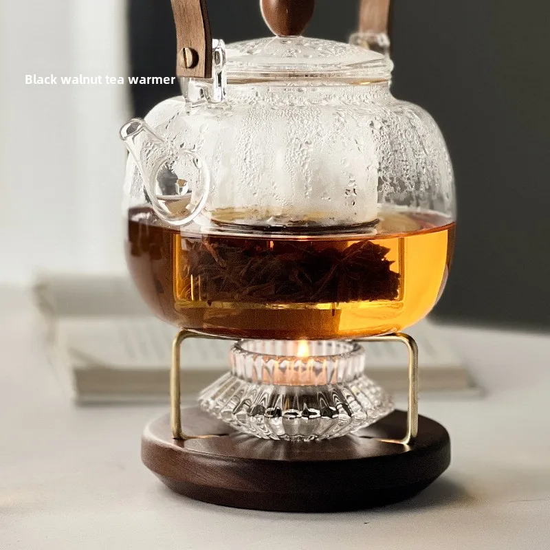 Outdoor Camping Kettle - Calentador de Té de Nogal Negro,