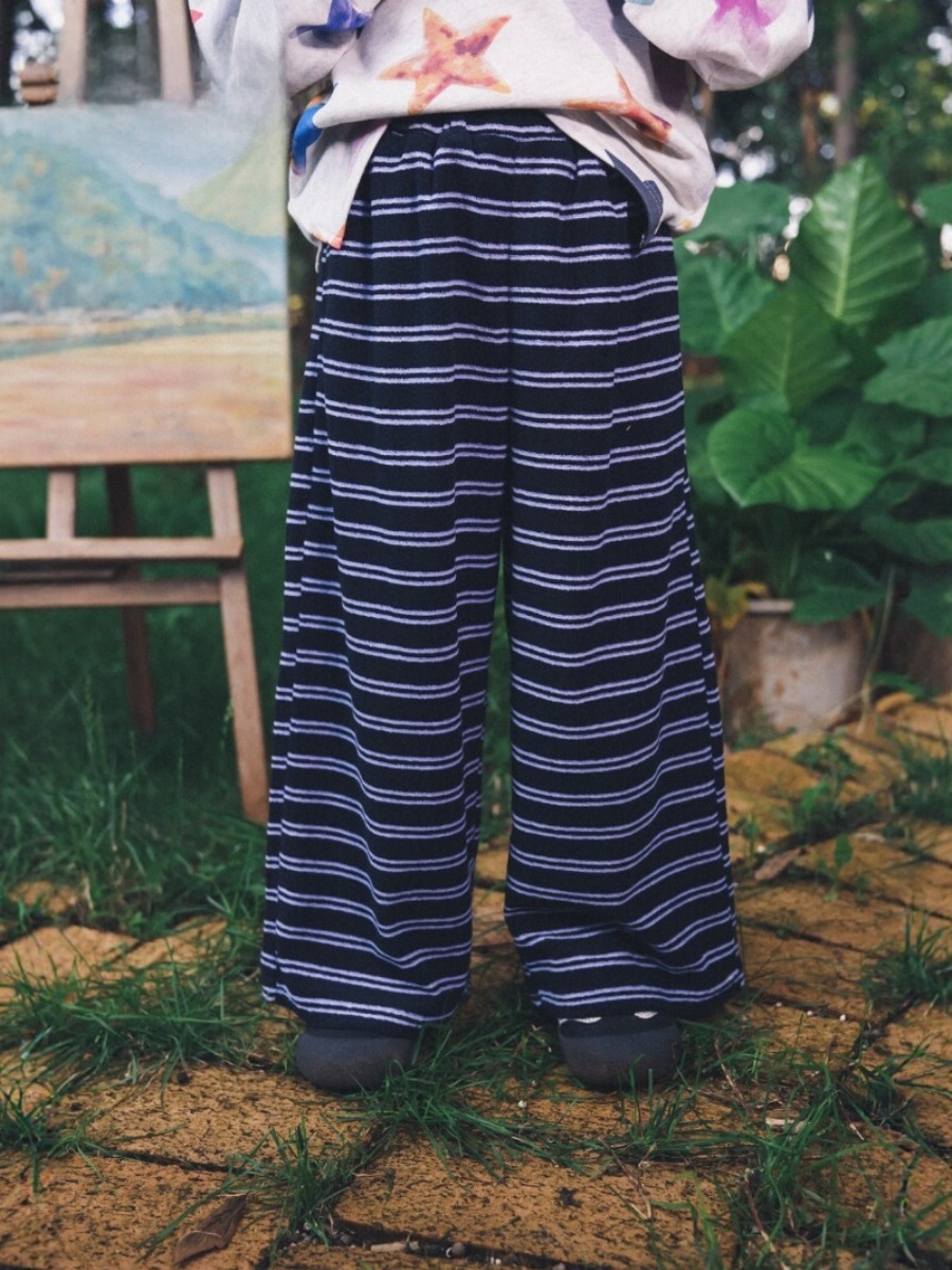 Outdoor Camping Brands - Pantalones Anchos a Rayas para Niños,