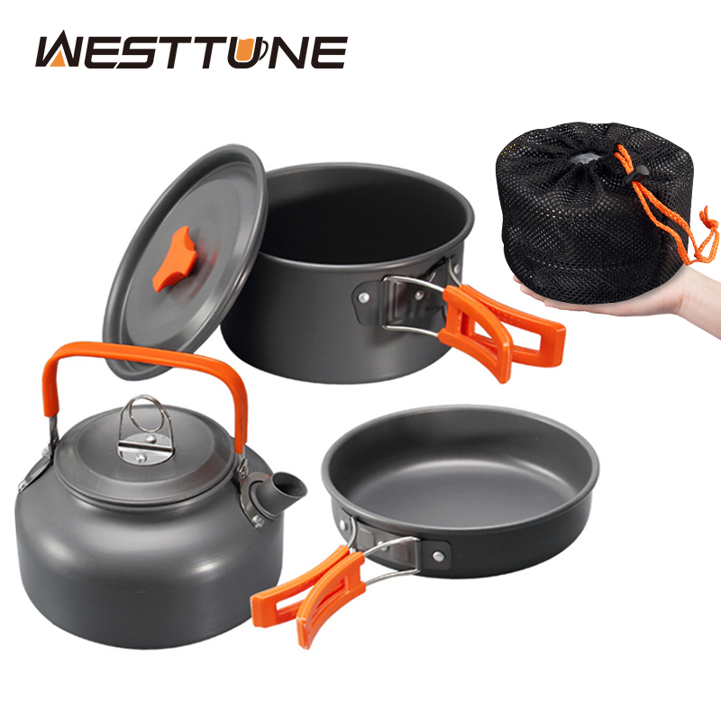 Outdoor Camping Kettle - WESTTUNE-Kit de utensilios de cocina para