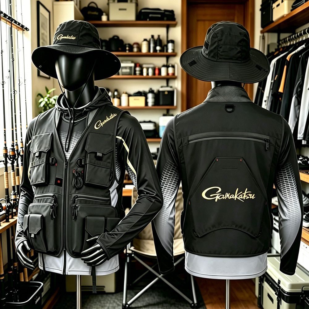 Outdoor Camping Jacket - Chaleco de Pesca Gamakatsu para Hombre,