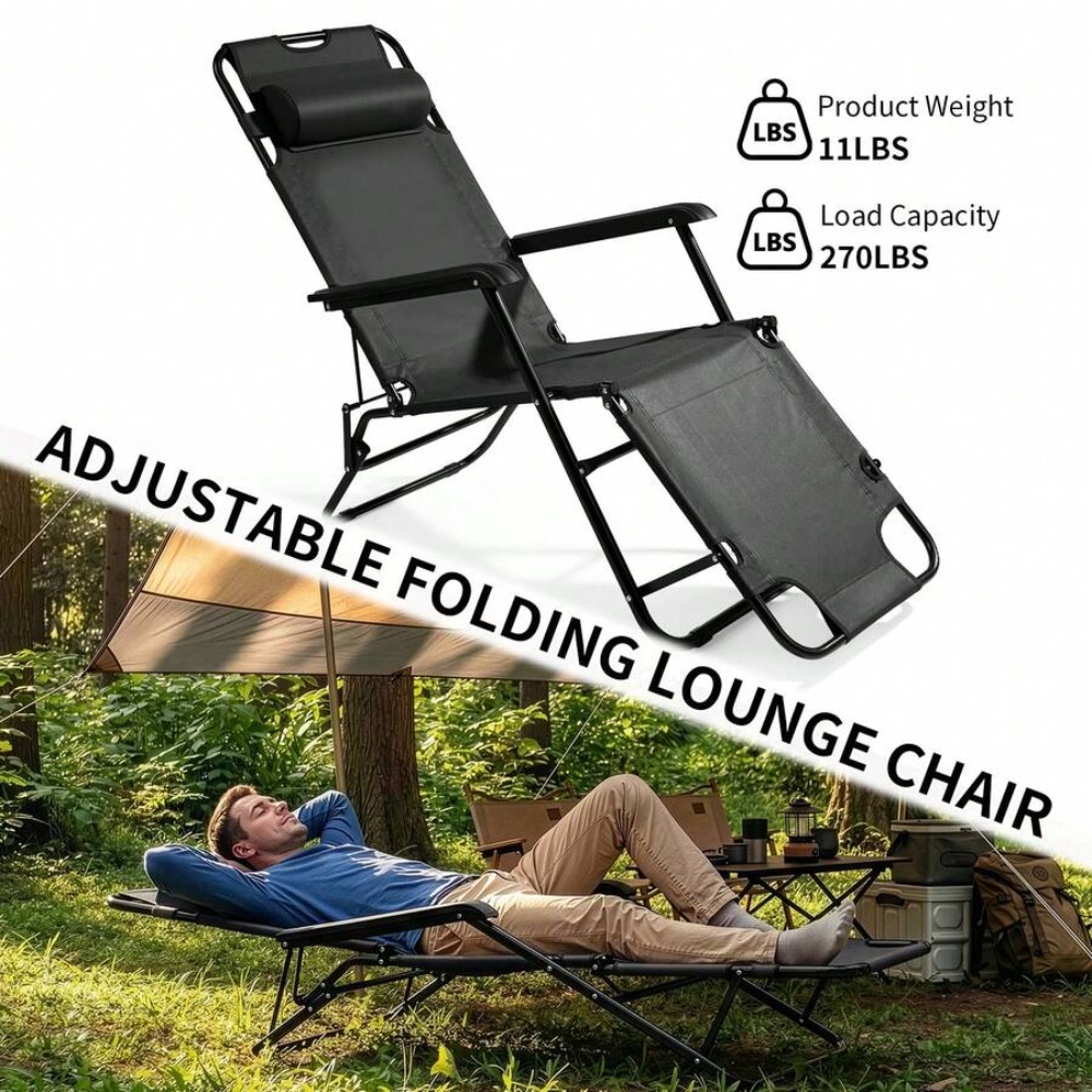Silla de camping portátil resi - Outdoor Camping Recliner reseña y precio