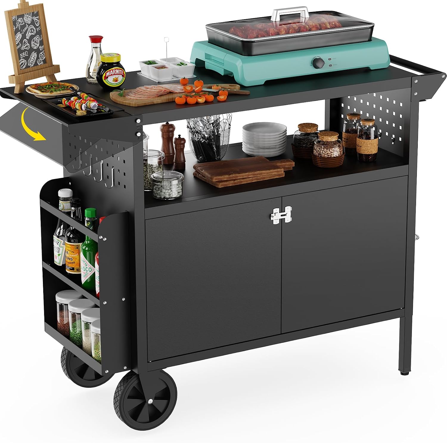 Carrito de parrilla para exter - Kitchen Outdoor Camping reseña y precio