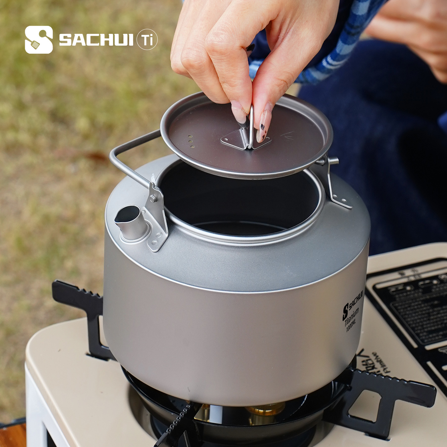 Hervidor de titanio puro de 10 - Outdoor Camping Kettle reseña y precio