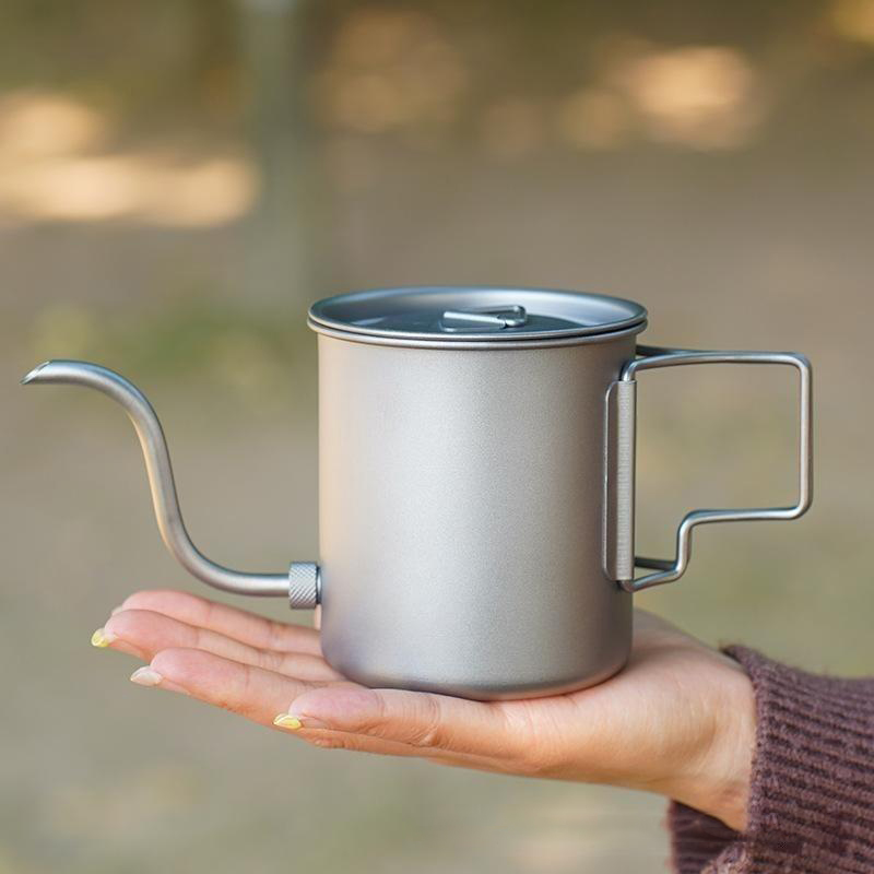 Hervidor de Café de Titanio Pu - Outdoor Camping Kettle reseña y precio