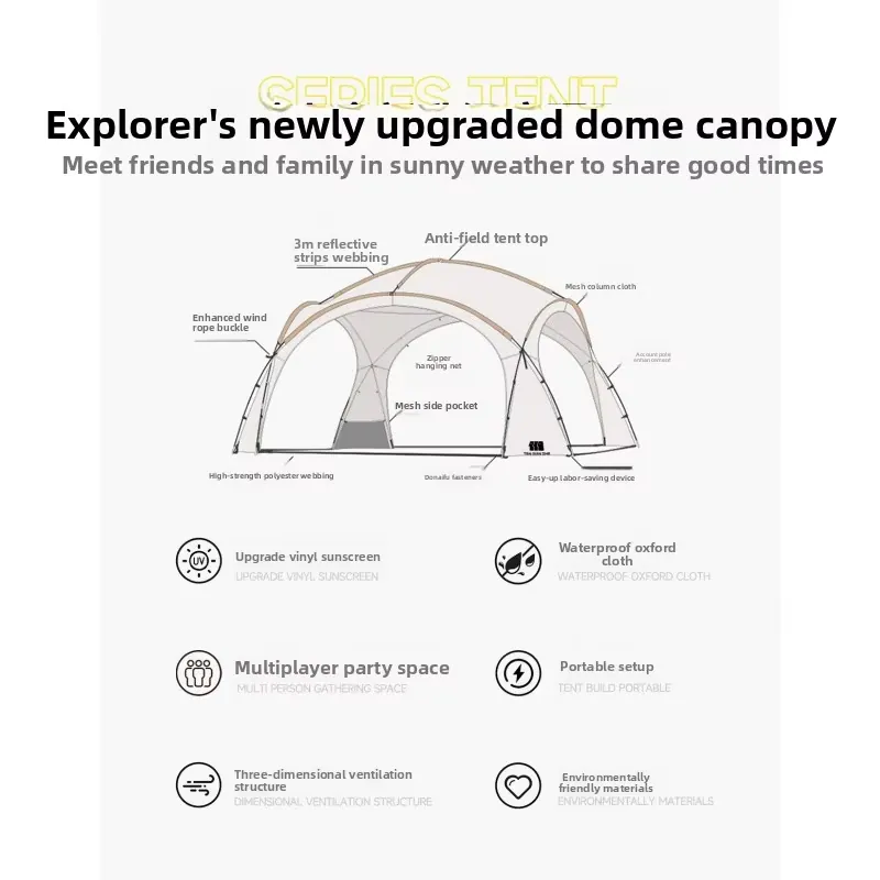 Carpa Domo Negra de Vinilo Exp - Outdoor Camping Gear reseña y precio