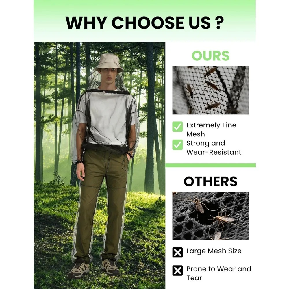 Traje de protección contra mos - Outdoor Camping Jacket reseña y precio