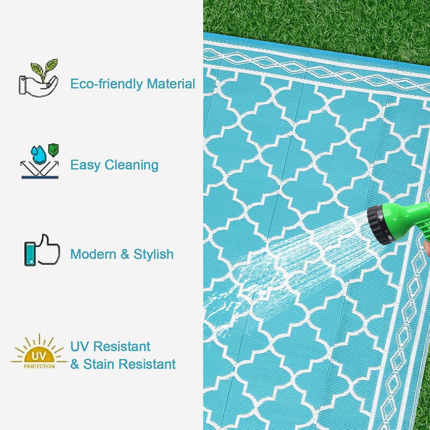 Alfombra de patio para exterio - Outdoor Camping Rugs 9X12 reseña y precio