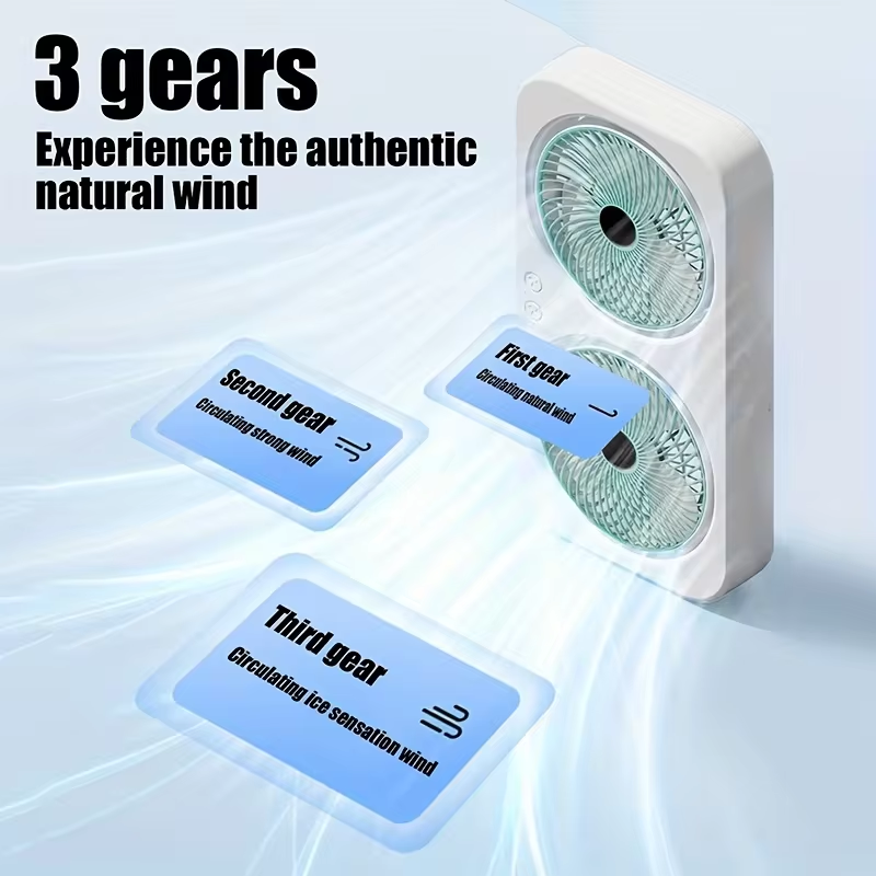 Ventilador USB de Doble Cabeza - Outdoor Camping Fan reseña y precio