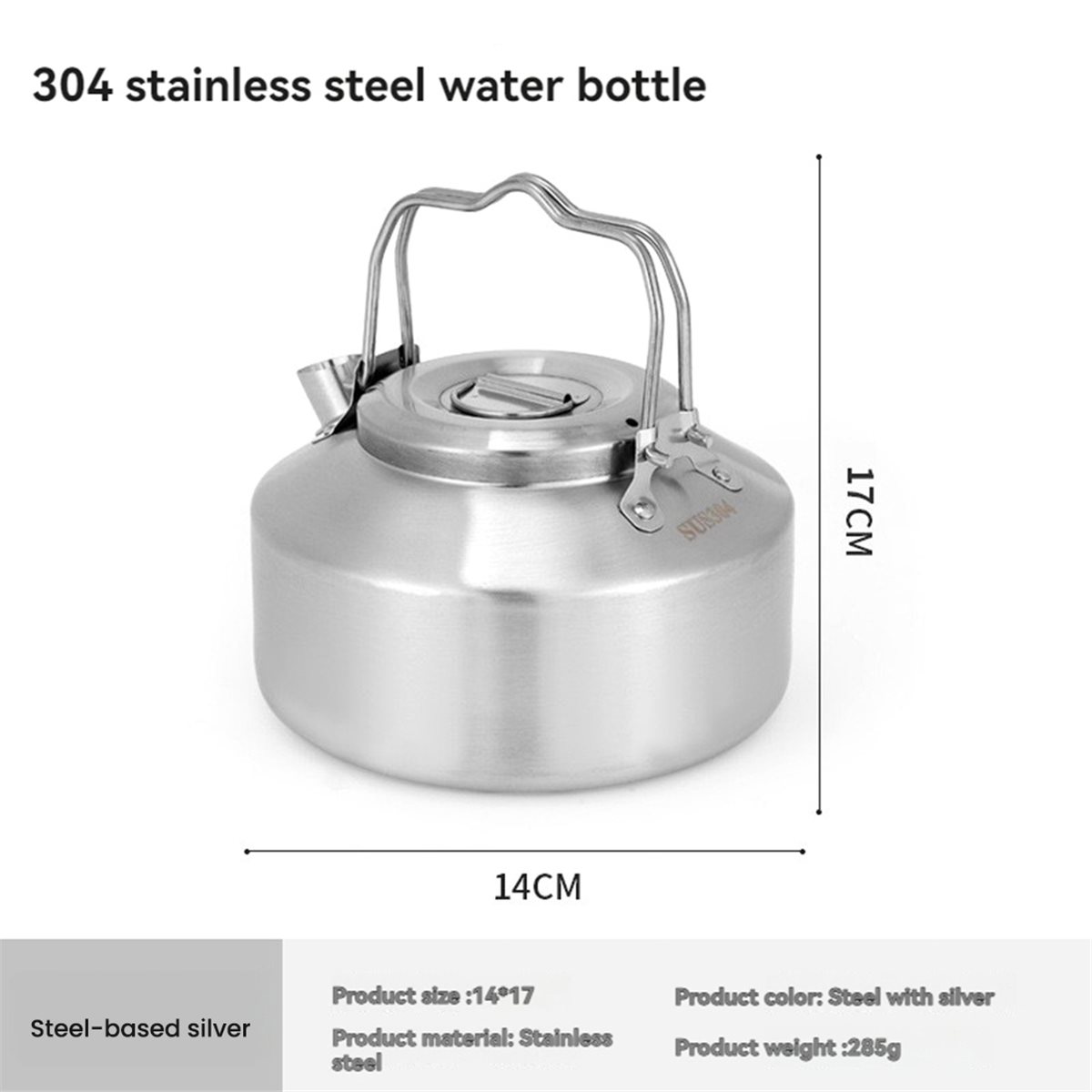 Hervidor de Agua de Acero Inox - Outdoor Camping Kettle reseña y precio